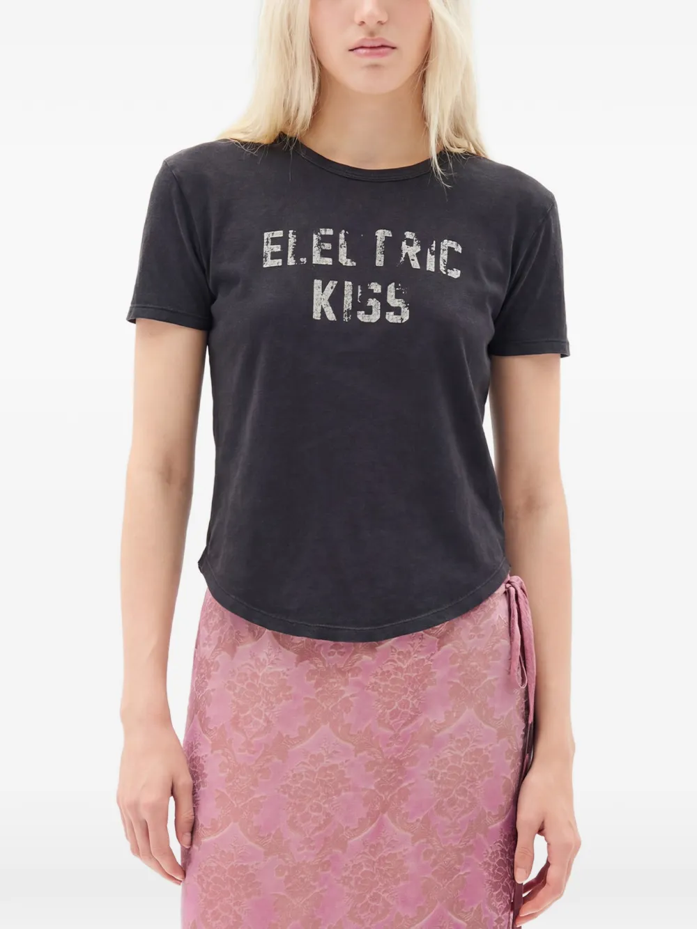 Ann Demeulemeester T-shirt Floor Micro Electric Kiss - Nero