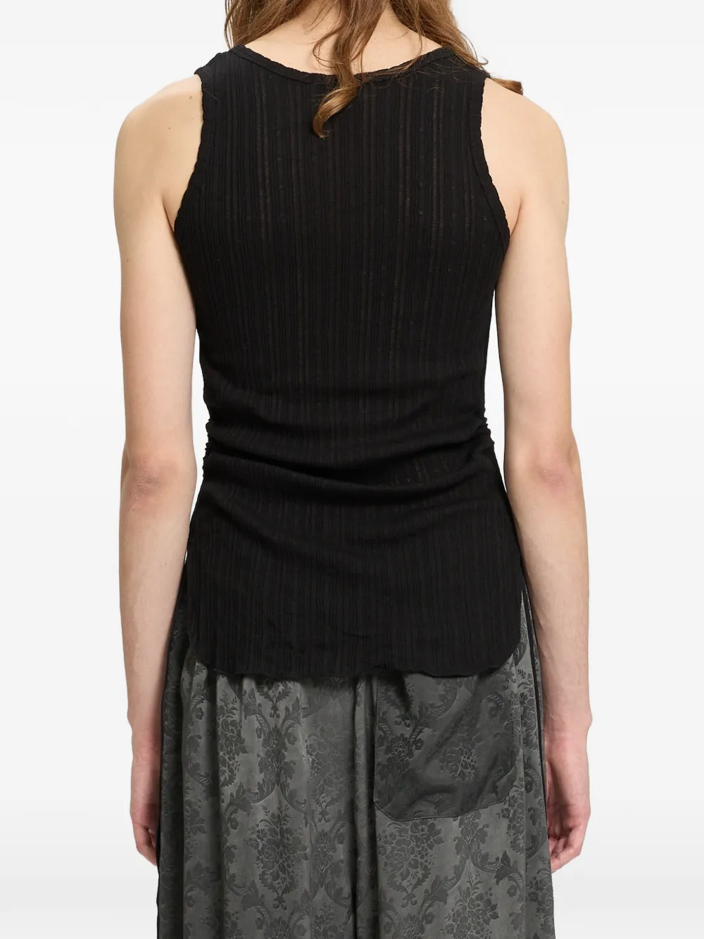 Ann Demeulemeester Boris gekreukte tanktop Zwart