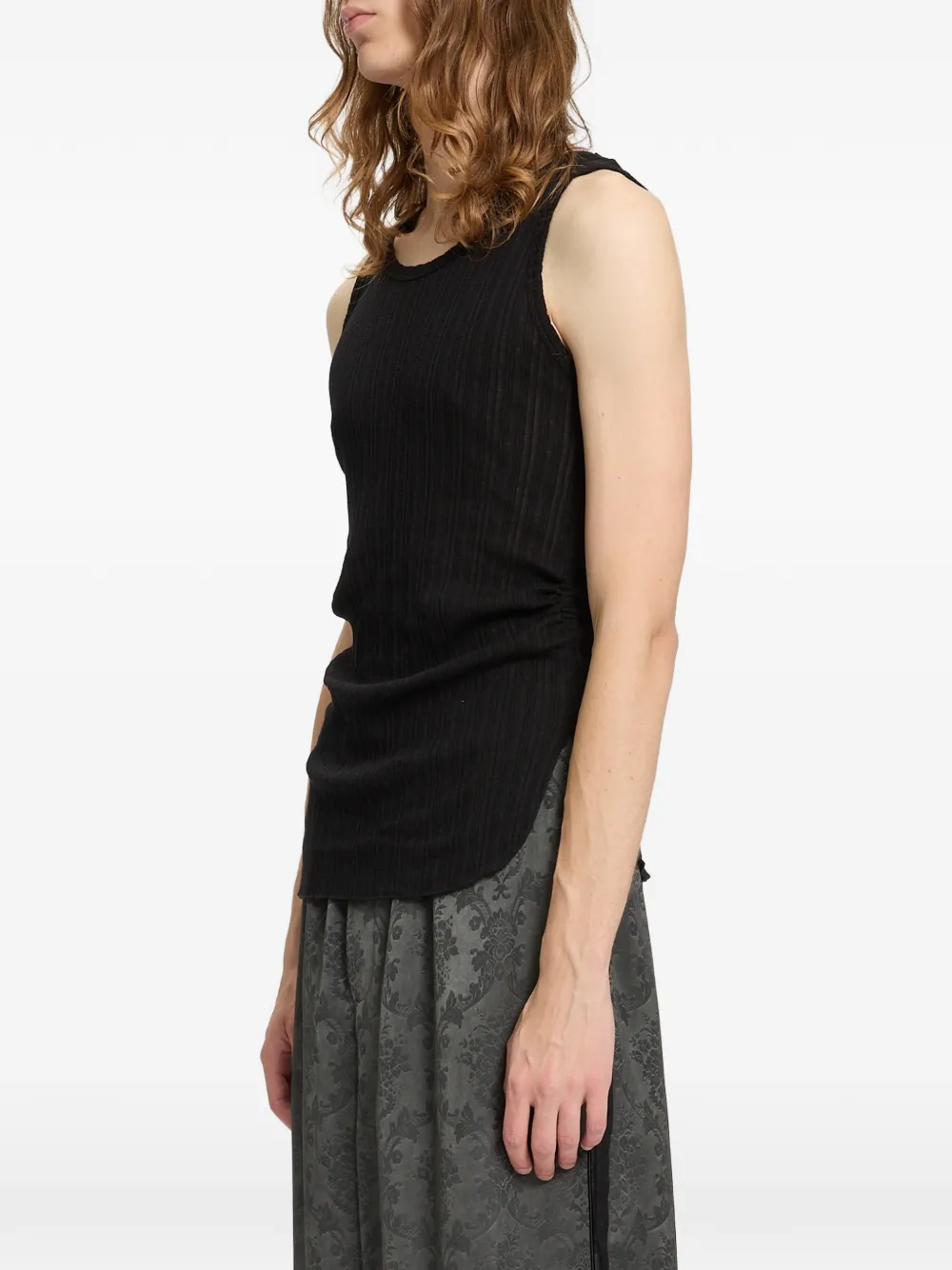 Ann Demeulemeester Boris gekreukte tanktop Zwart