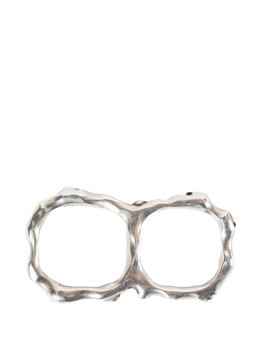 Ann Demeulemeester Lenja thorn double ring - Argento