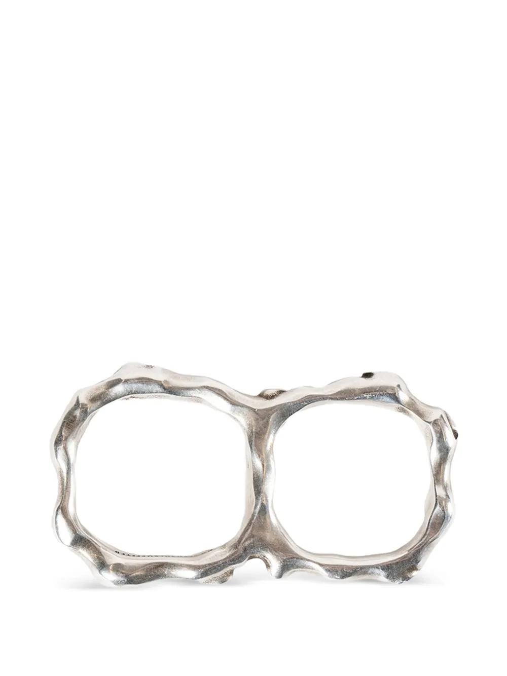 Ann Demeulemeester Lenja thorn double ring - Argento