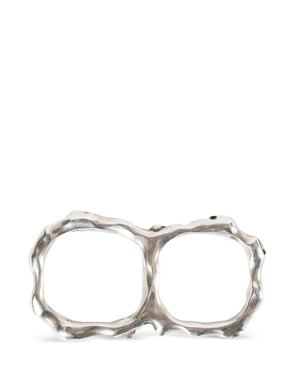Ann Demeulemeester Lenja Thorn Double Ring in Silver