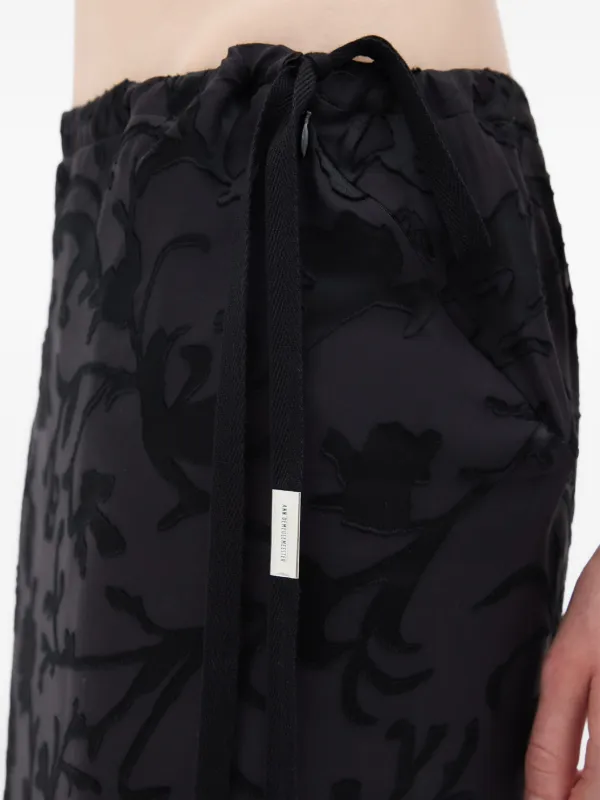 ANN DEMEULEMEESTER スカート Ann Demeulemeester フローラル マキシスカート | ブラック | FARFETCH JP