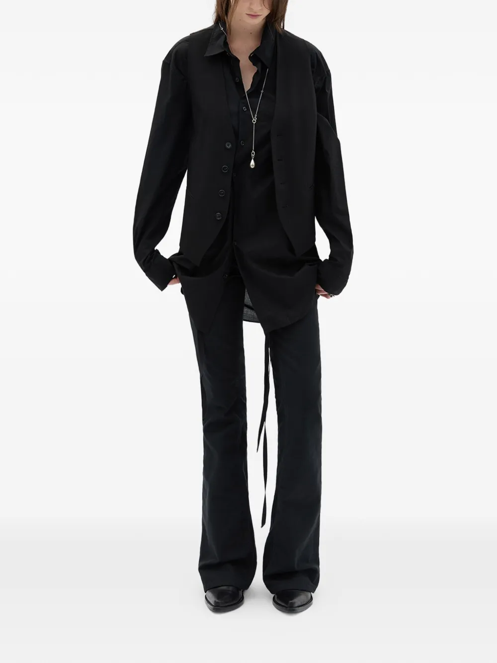  Ann Demeulemeester Xyla Slim-fit Bootcut Jeans - Black 