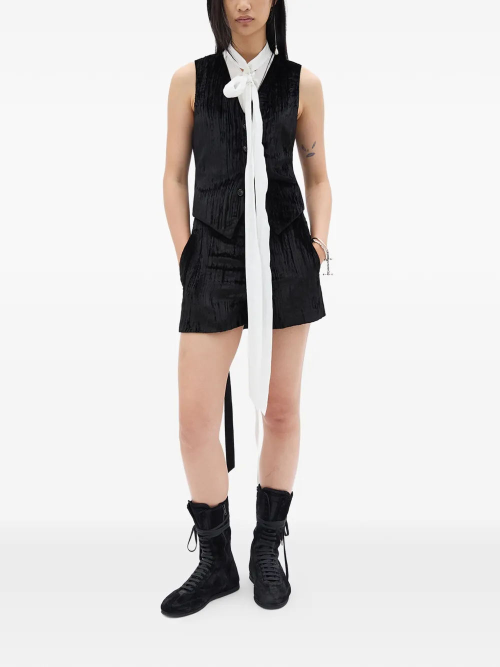  Ann Demeulemeester Stanse Classic Waistcoat - Black 