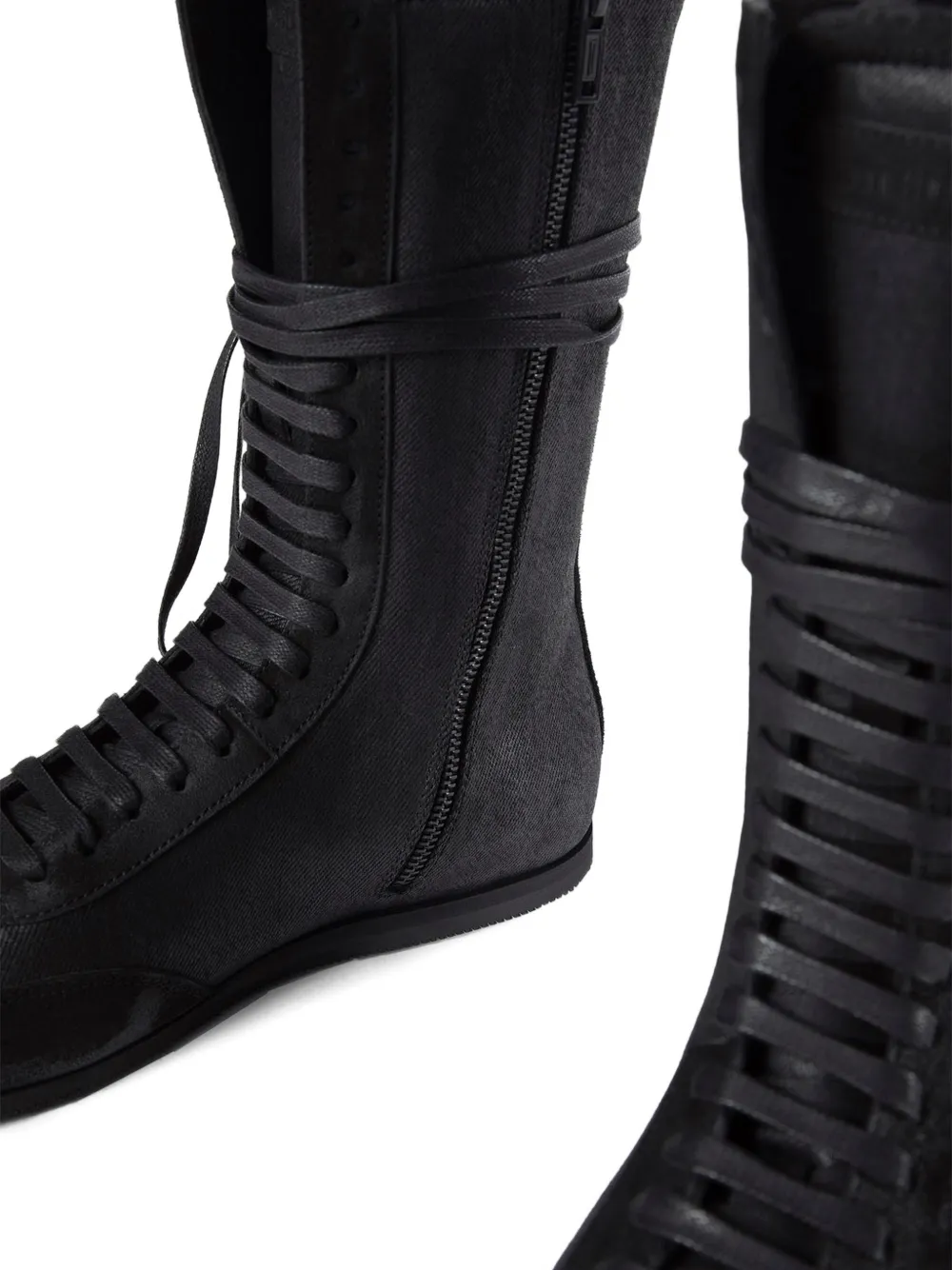 Ann Demeulemeester High-tops boxing laarzen Zwart