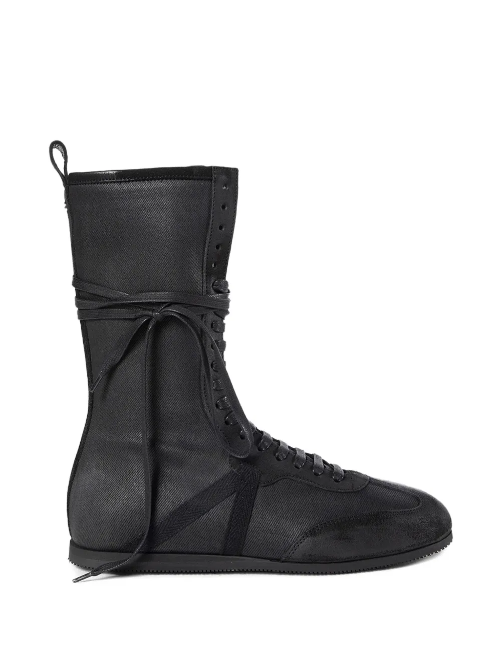 Ann Demeulemeester Fides Soft High-tops Boxing Sneakers In Black