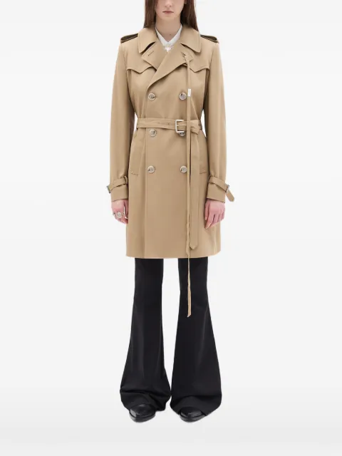 Ann Demeulemeester gabardina con doble botonadura