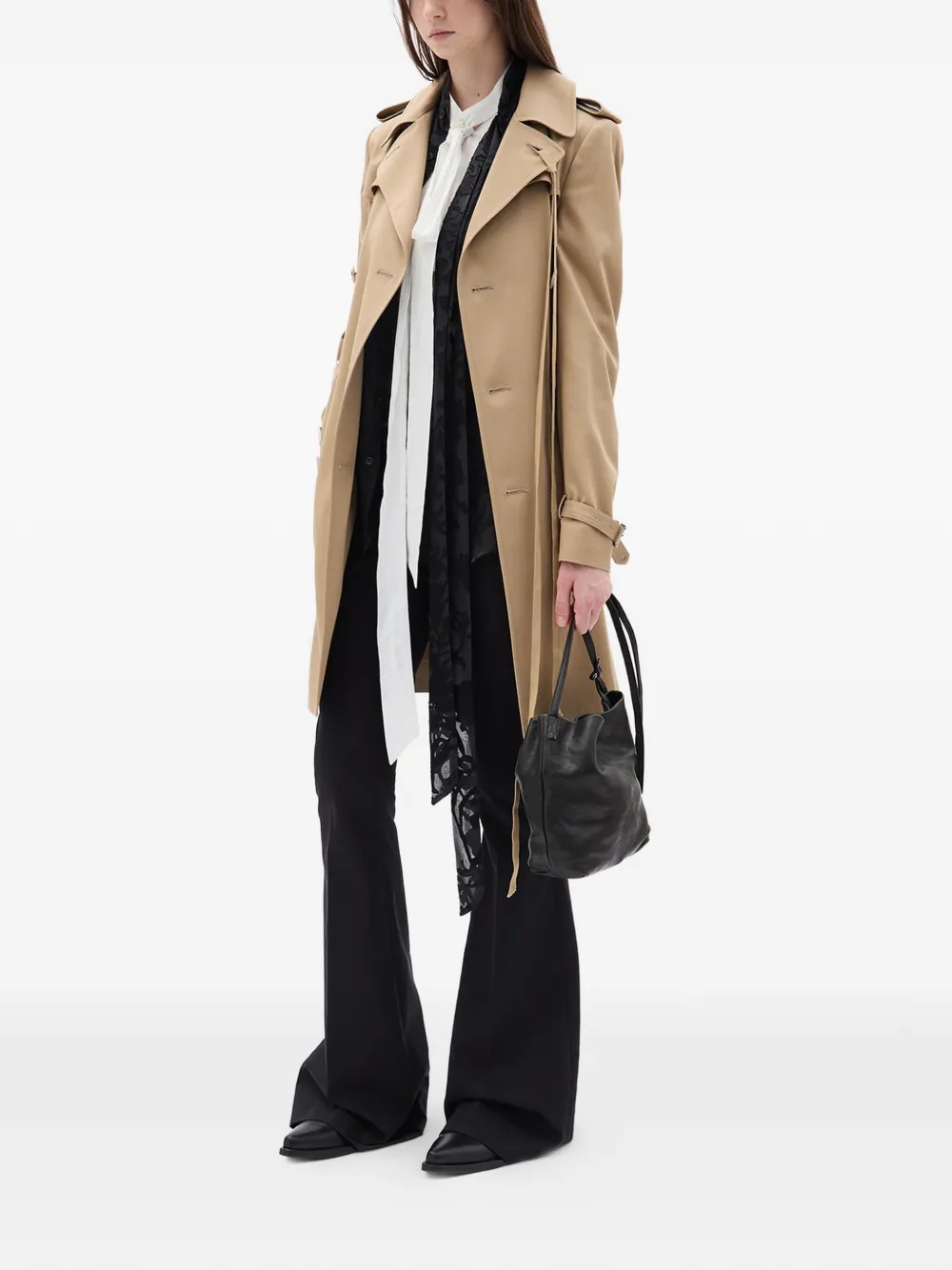  Ann Demeulemeester Double-breasted Trench Coat - Neutrals 