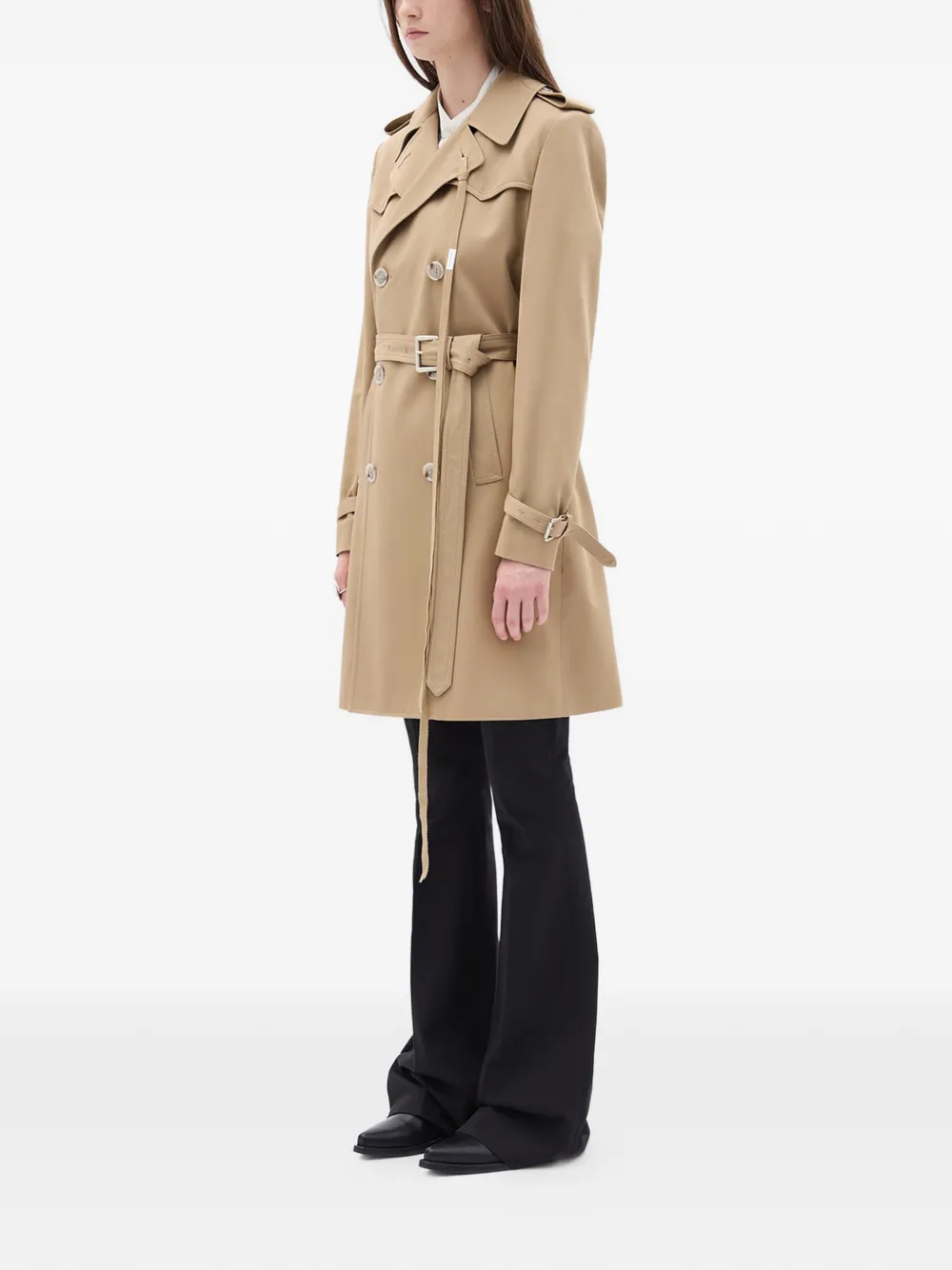  Ann Demeulemeester Double-breasted Trench Coat - Neutrals 
