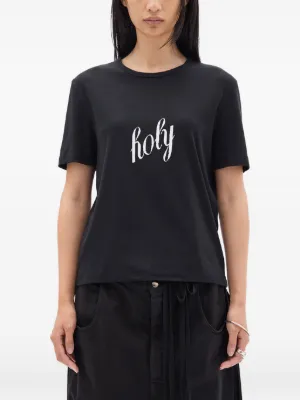 Ann Demeulemeester グラフィック Tシャツ | ブラック | FARFETCH JP