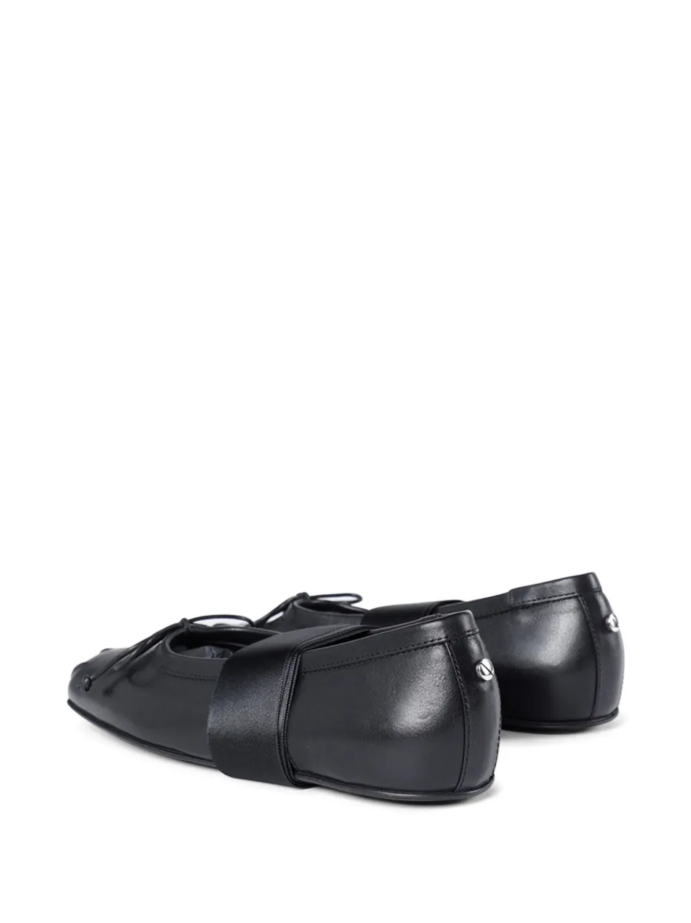 Ann Demeulemeester Paloma ribbon calfskin ballet flats Zwart