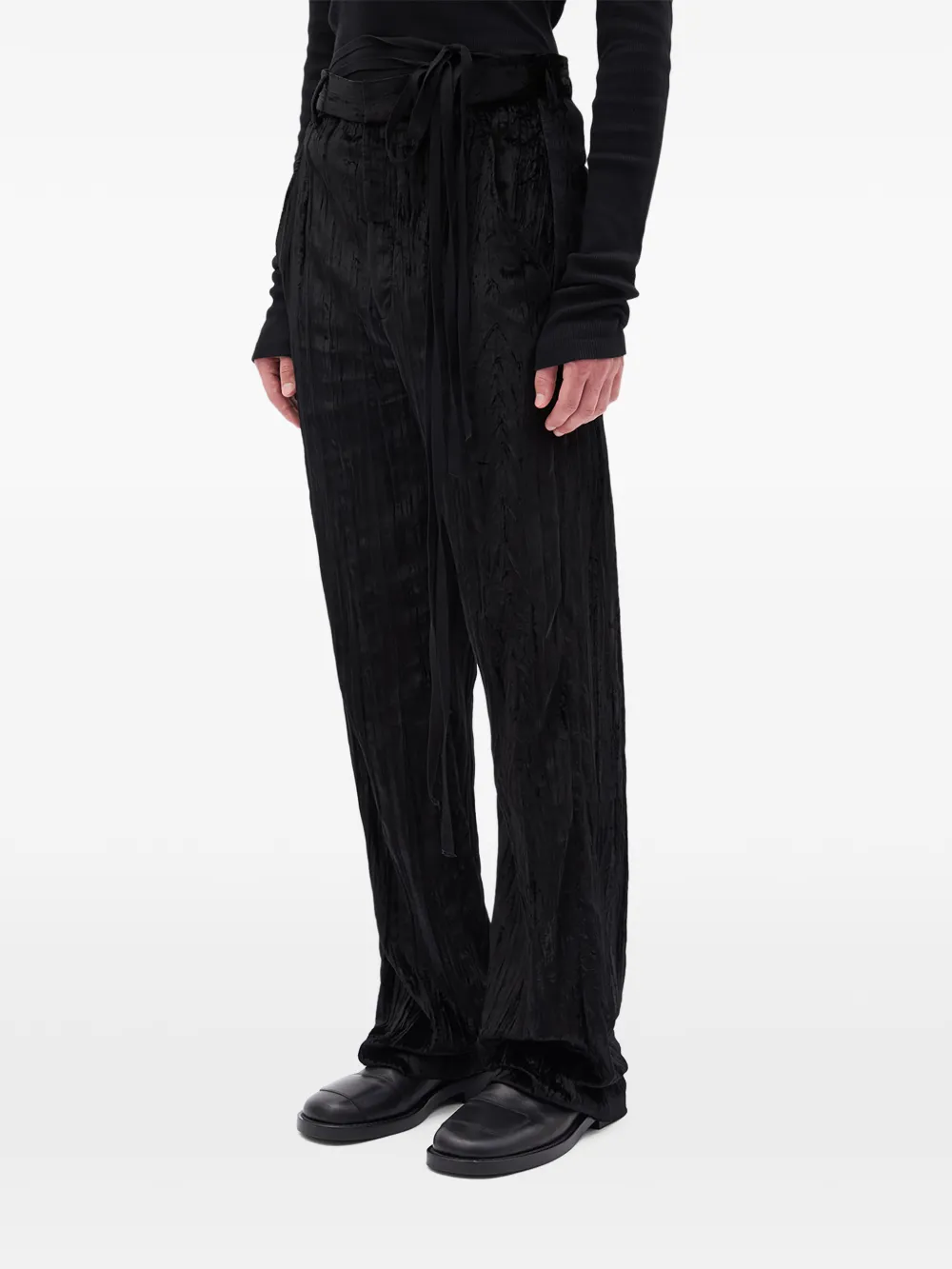 Ann Demeulemeester Ruimvallende broek Zwart