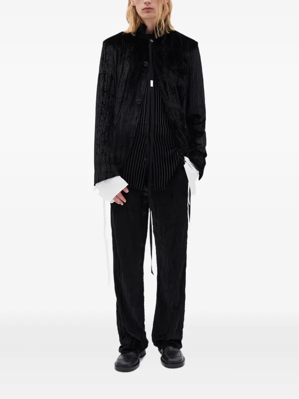 ANN DEMEULEMEESTER スラックス Ann Demeulemeester リラックスフィット パンツ | ブラック | FARFETCH JP
