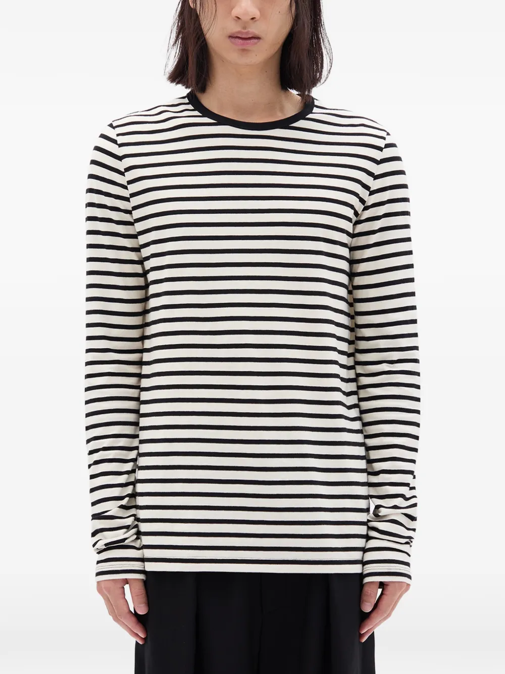 Ann Demeulemeester Greg striped long-sleeve T-shirt - Toni neutri