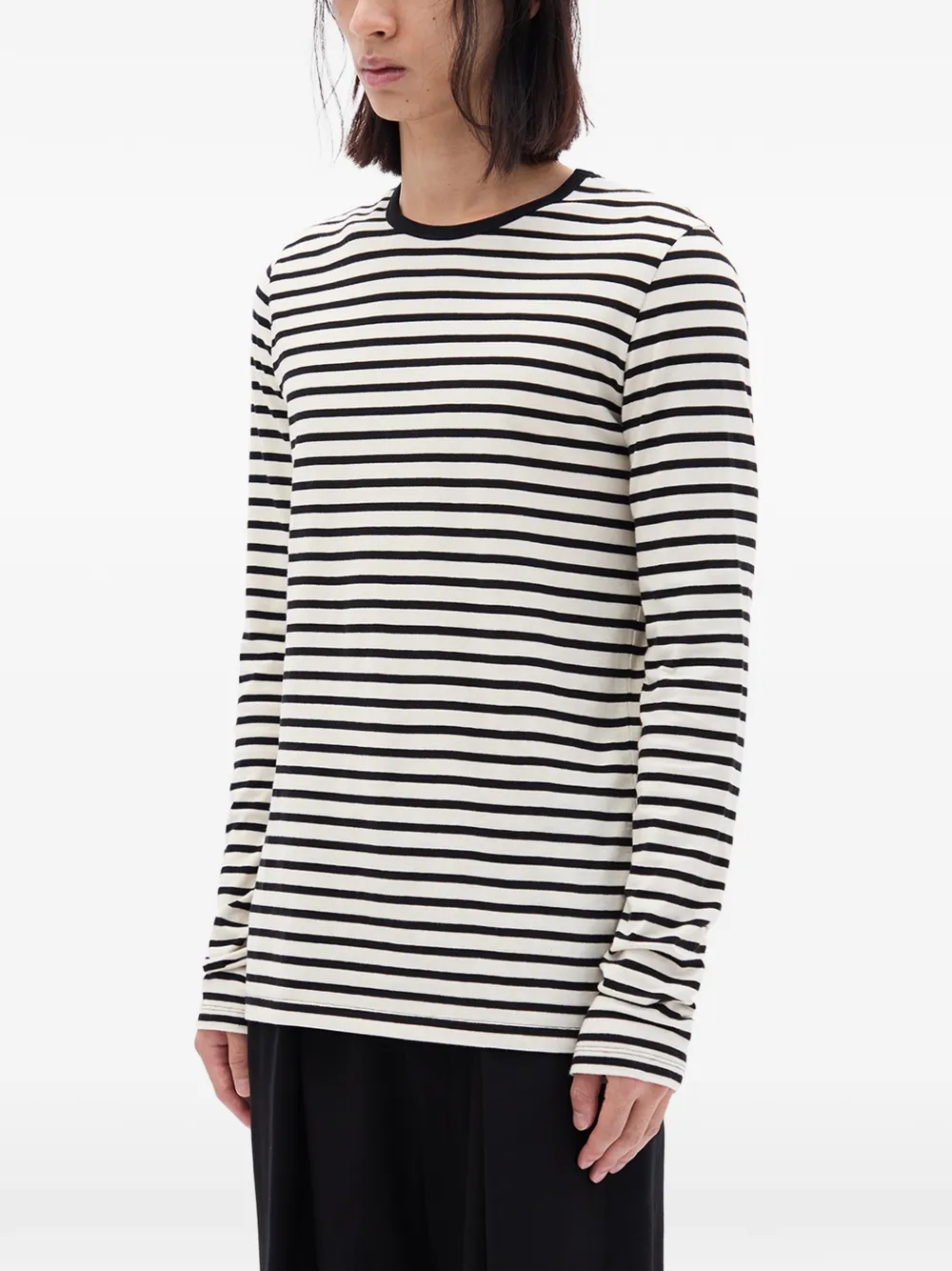  Ann Demeulemeester Greg Striped Long-sleeve T-shirt - Neutrals 