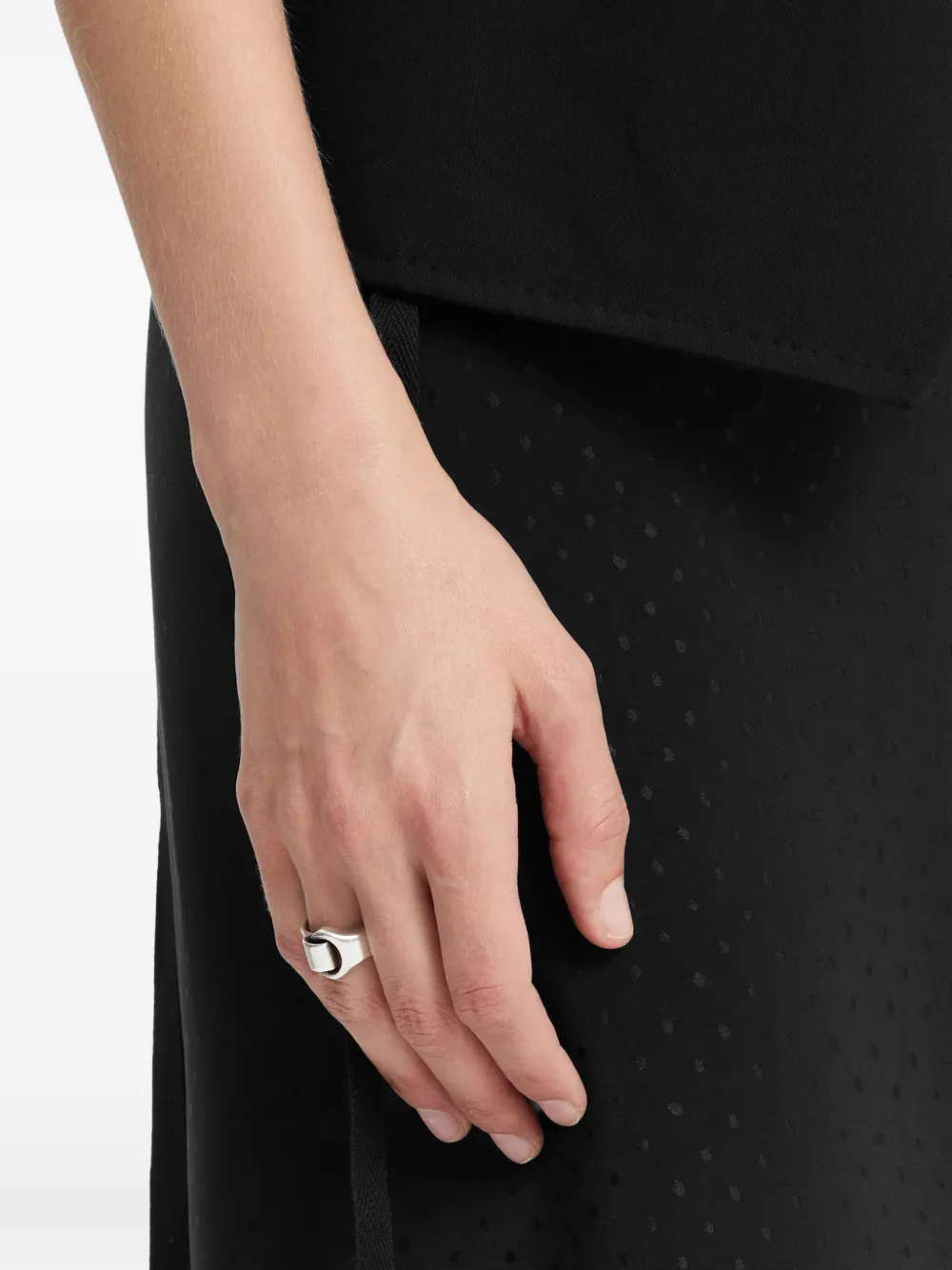  Ann Demeulemeester Une Link Ring - Silver 
