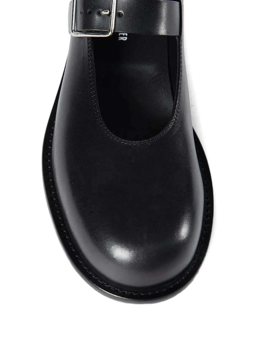 Ann Demeulemeester buckled leather loafers Zwart