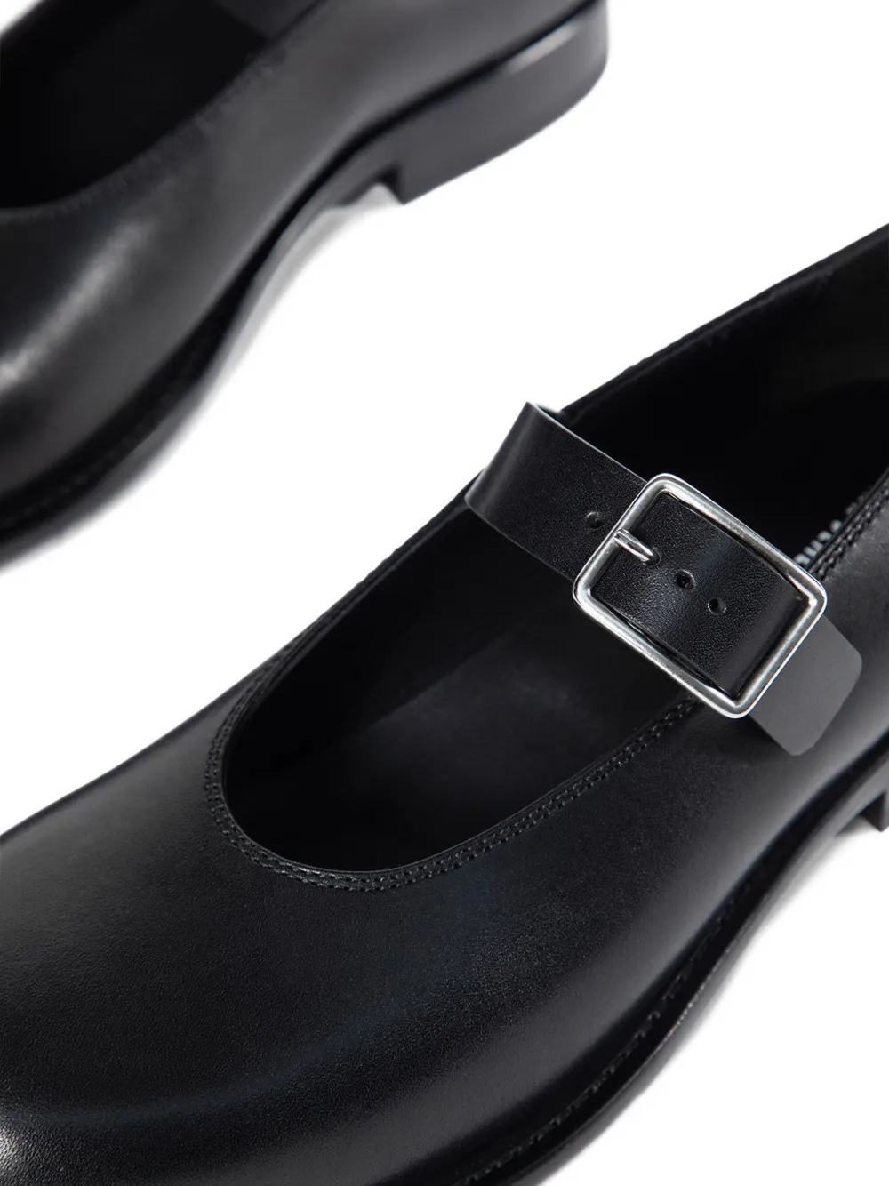 Ann Demeulemeester buckled leather loafers Zwart