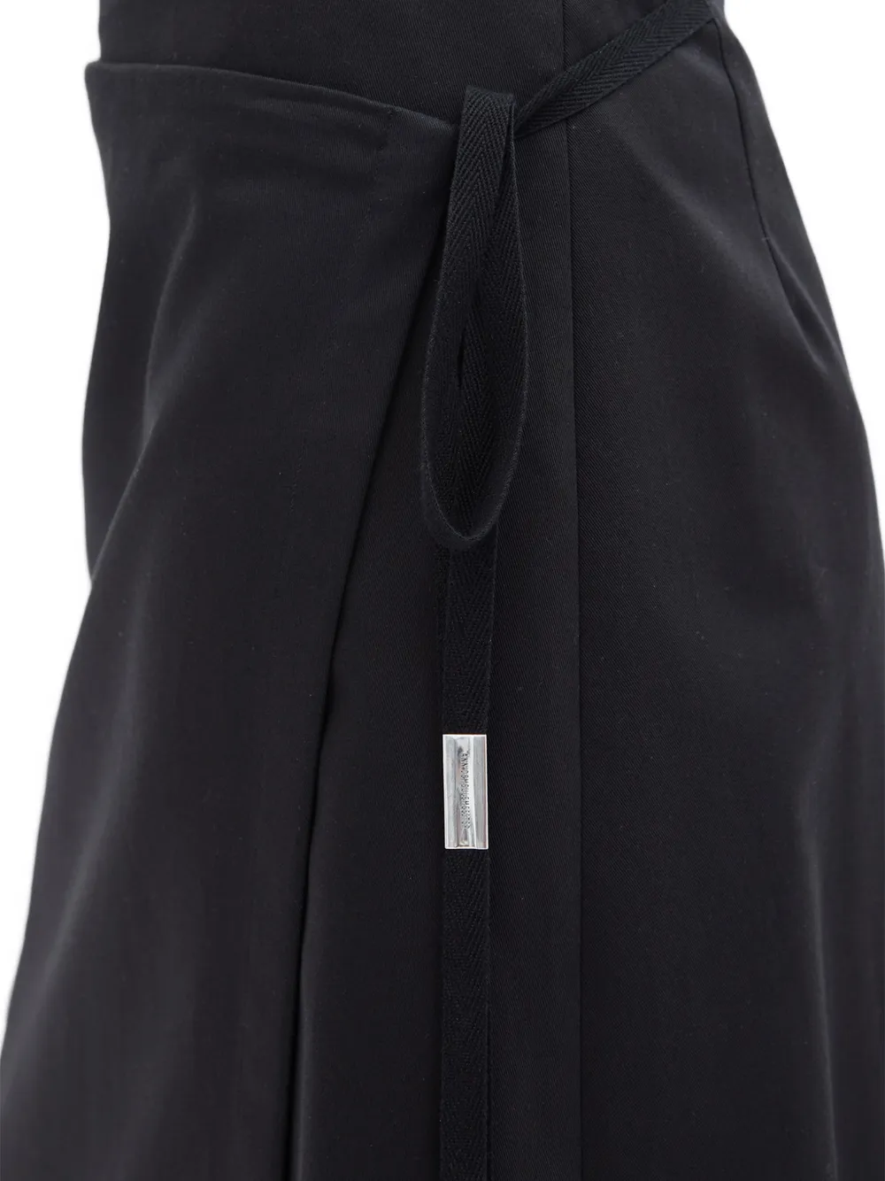 Ann Demeulemeester Tie-fastening Midi Skirt in Black, view 4