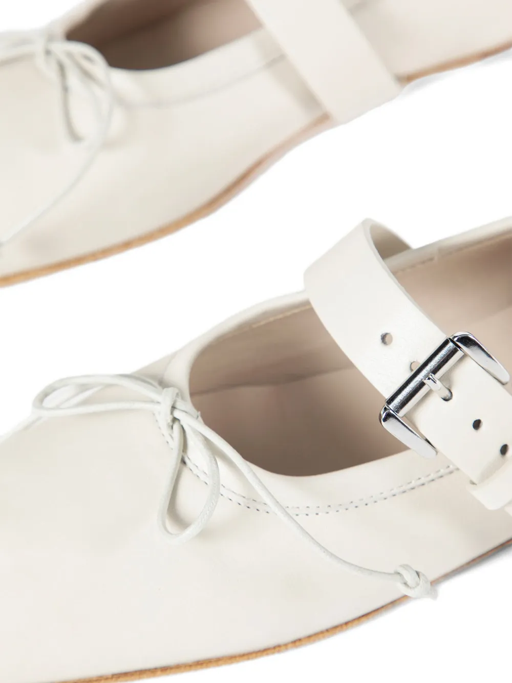 Ann Demeulemeester Zoey buckle ballerinas Wit
