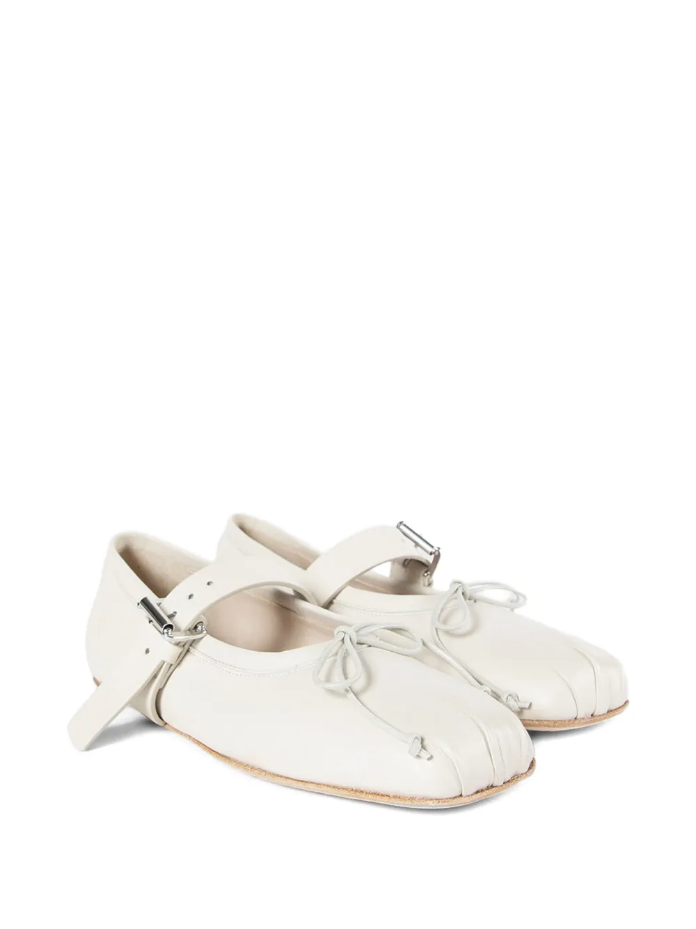 Ann Demeulemeester Zoey buckle ballerinas Wit