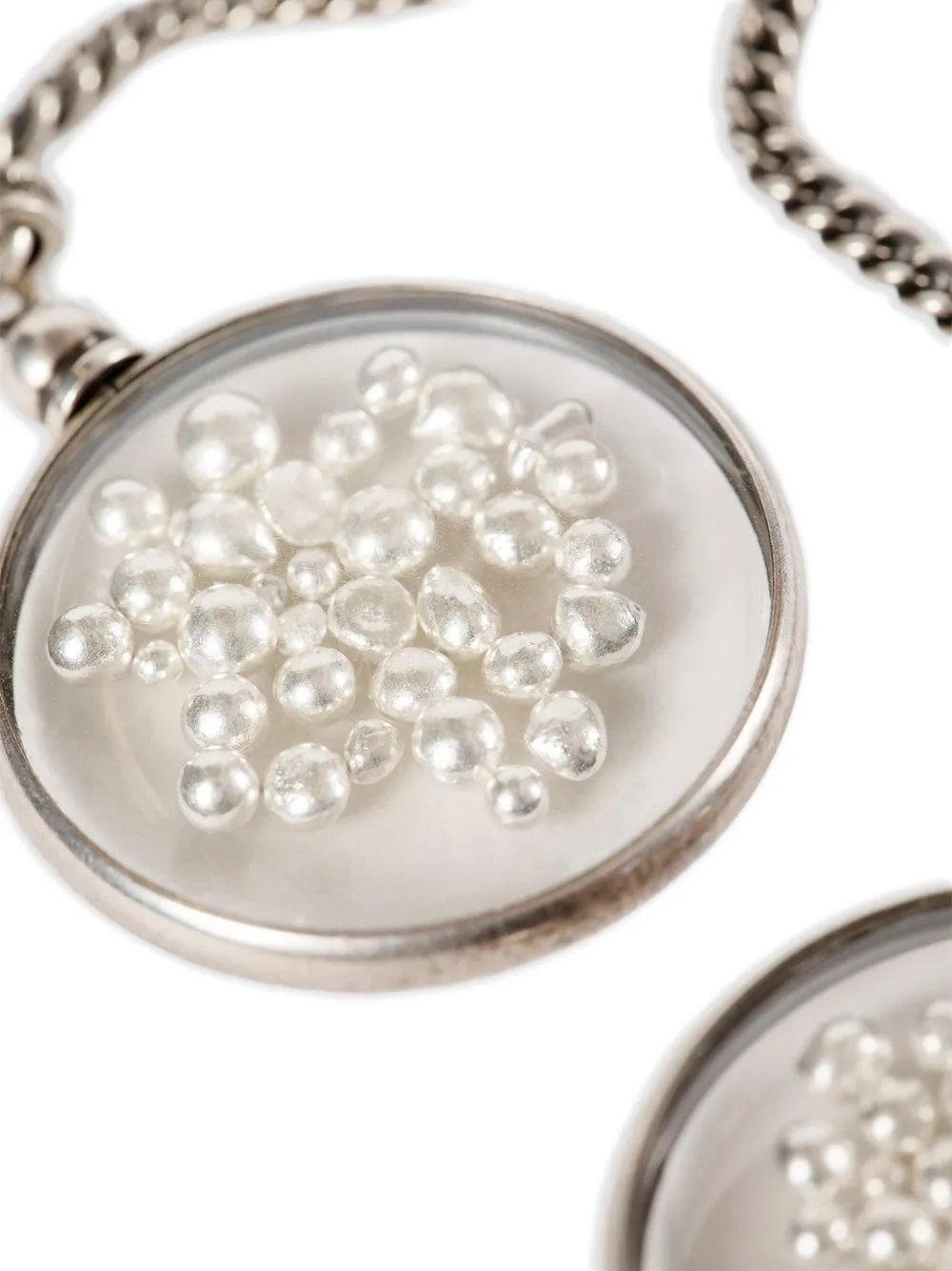 Bilha medaillon chain earrings