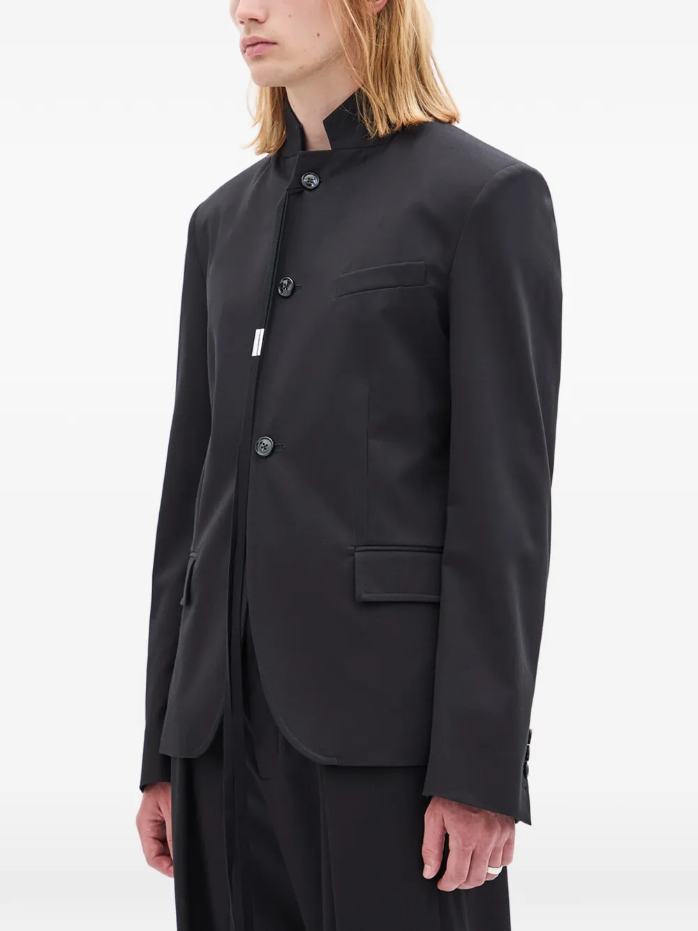 Ann Demeulemeester Button-up blazer Zwart