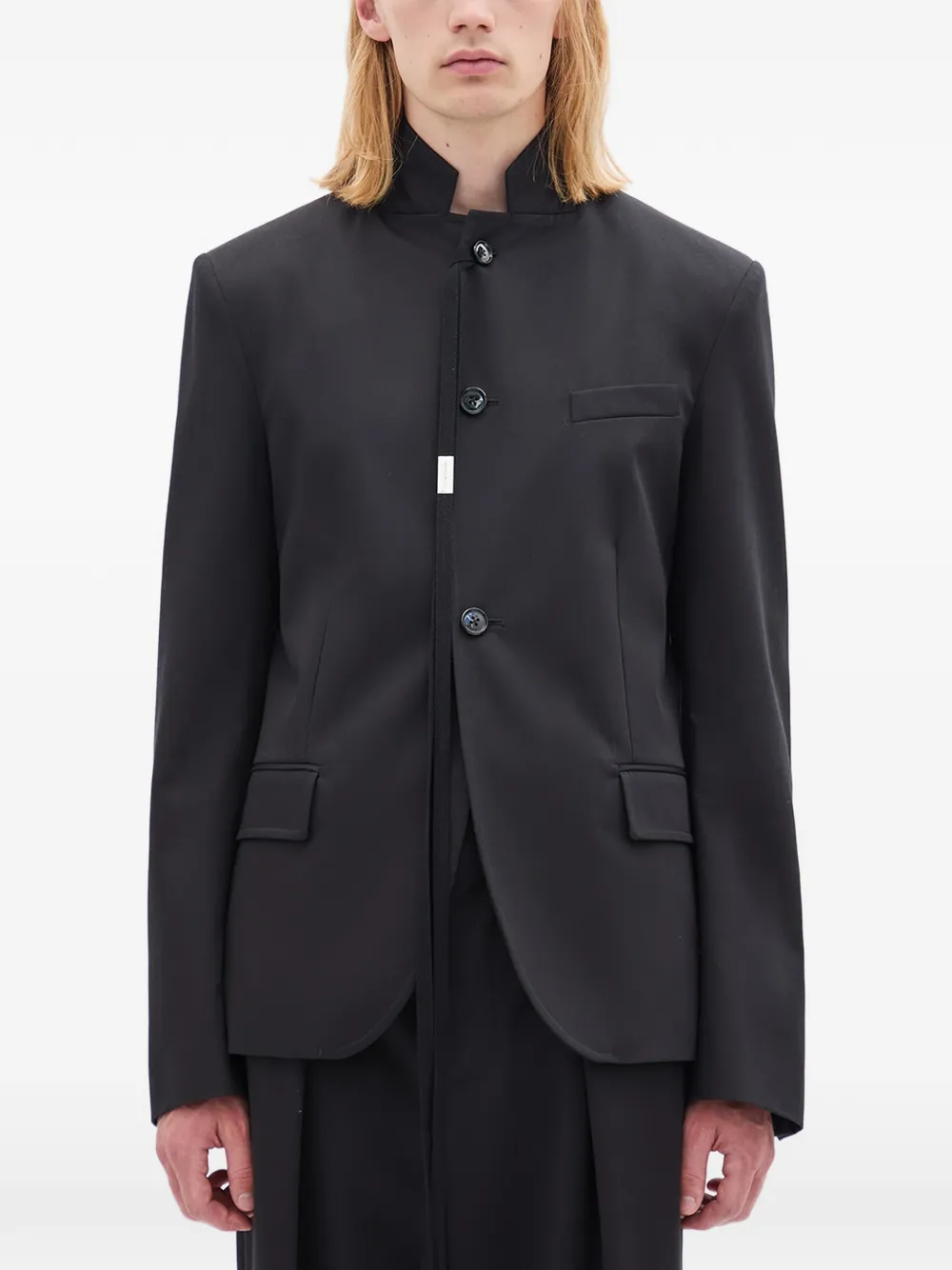Ann Demeulemeester button-up blazer - Nero