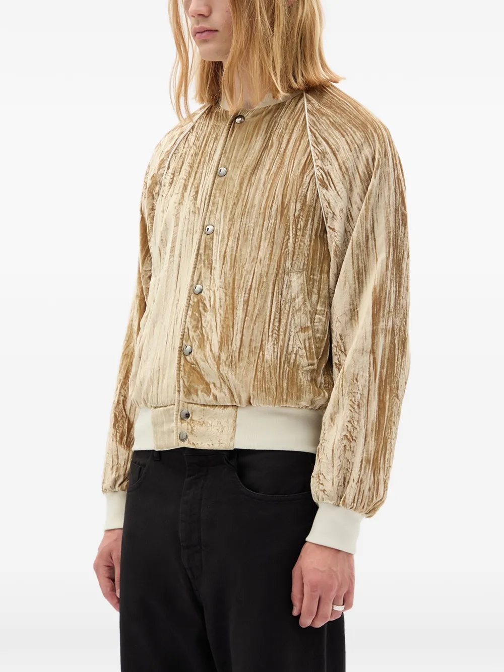  Ann Demeulemeester Esko Slim-fit Bomber Jacket - Neutrals 