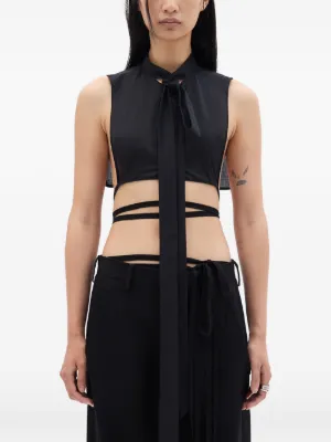 訳あり　Ann Demeulemeester ブラックタンクトップ Man Tanktops – Ann Demeulemeester