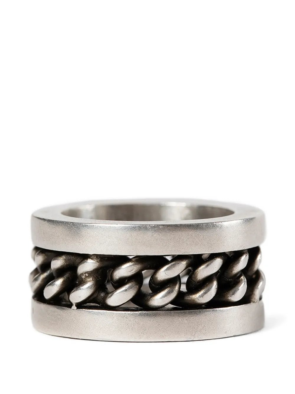 Ann Demeulemeester Marin chain ring - Argento