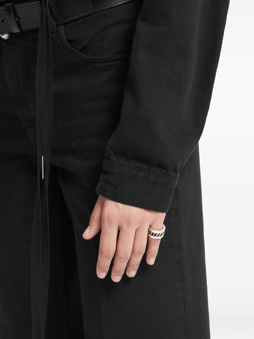  Ann Demeulemeester Marin Chain Ring - Silver 