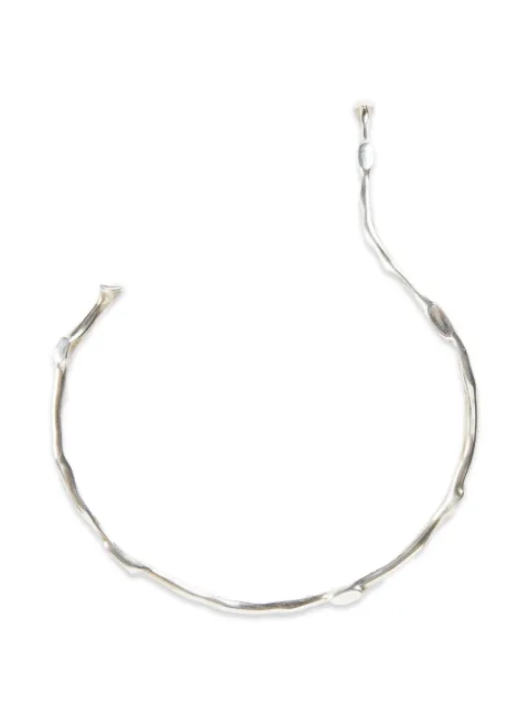Ann Demeulemeester Futuristic antique silver brass necklace