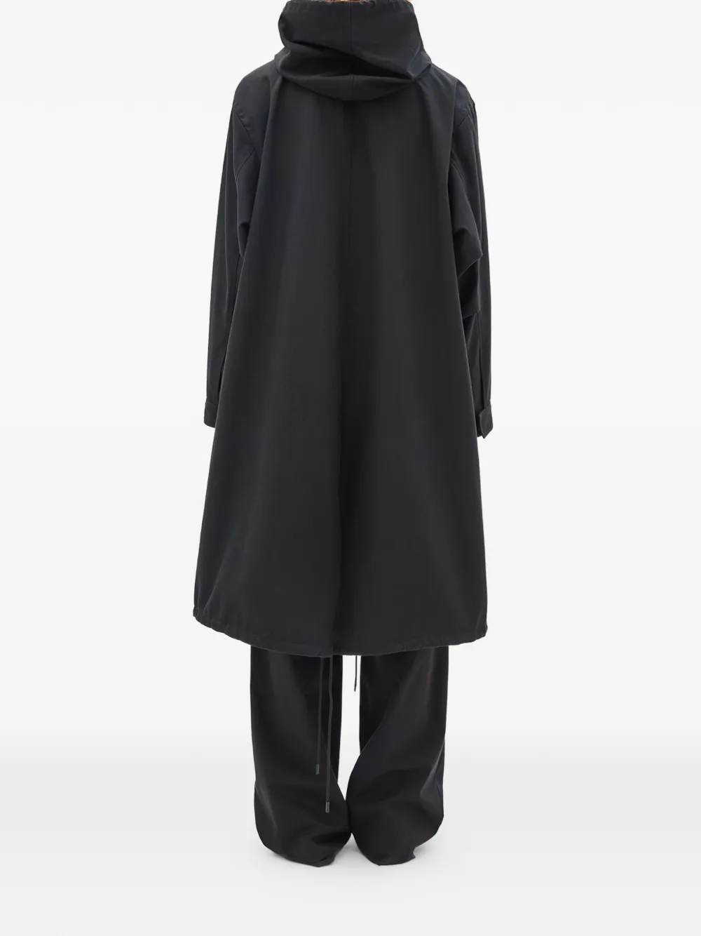 Ann Demeulemeester Obert parka met capuchon Zwart