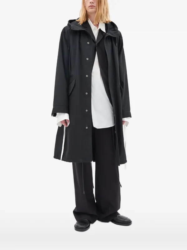 90s-00s ANN DEMEULEMEESTER オーバーサイズコート Ann Demeulemeester Obert Hooded Parka | Black | FARFETCH CA