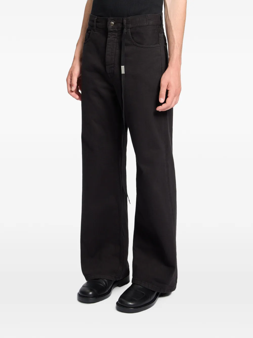 Ann Demeulemeester Modest flared jeans met vijf zakken Zwart