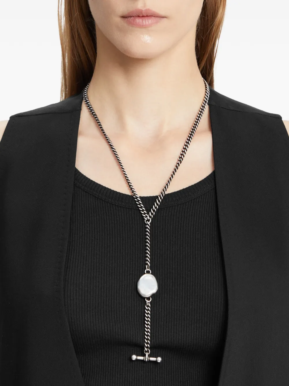  Ann Demeulemeester Eve Antique Silver Chain Necklace 
