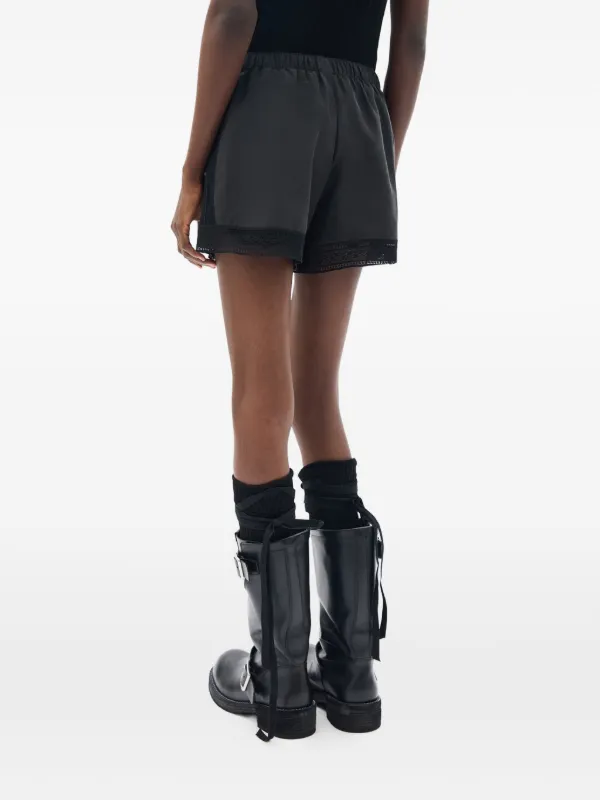 ANN DEMEULEMEESTER ショートパンツ Ann Demeulemeester Ante レーストリム ショートパンツ | ブラック
