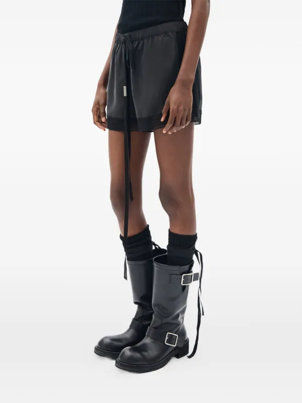 Ann Demeulemeester Ante レーストリム ショートパンツ | ブラック