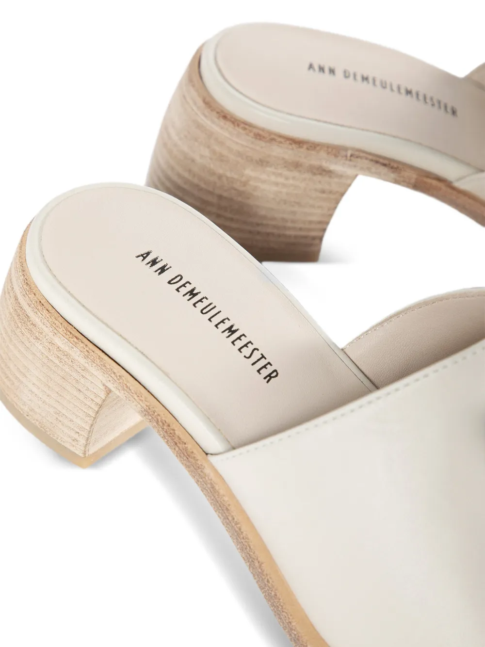 Ann Demeulemeester Lyra Smooth Nappa Leather Sandals in White, view 4