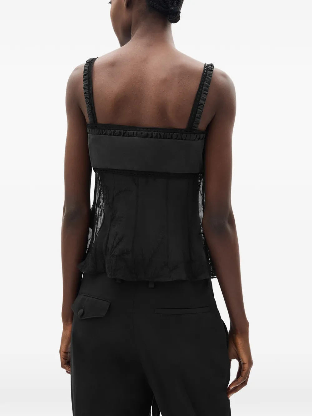 Ann Demeulemeester Gila top met vlakken Zwart