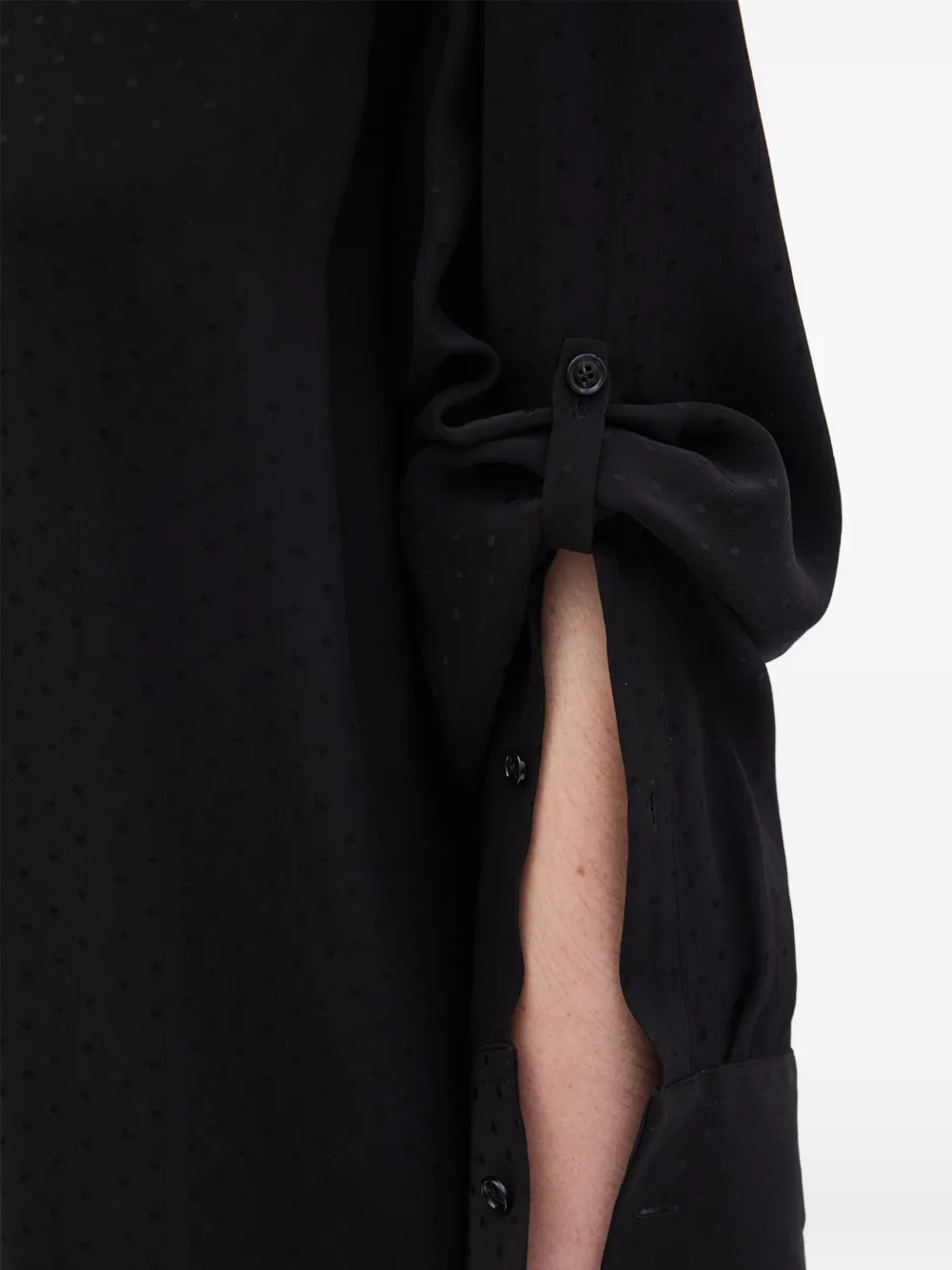 Ann Demeulemeester Dien lavallière blouse met gestrikte hals Zwart