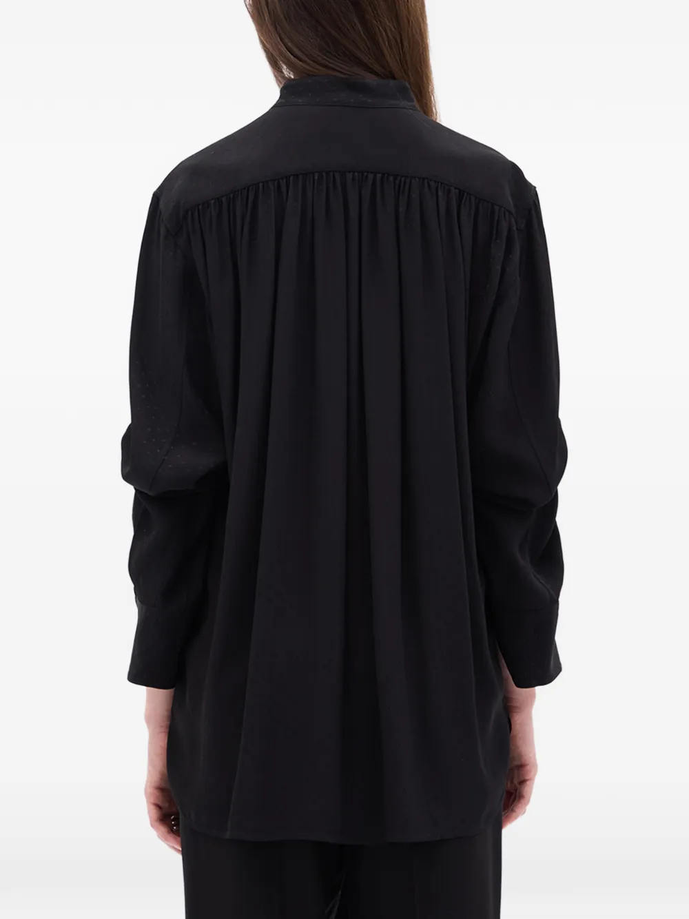 Ann Demeulemeester Dien lavallière blouse met gestrikte hals Zwart