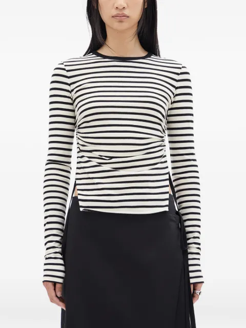 Ann Demeulemeester 오크 스트라이프 저지 탑