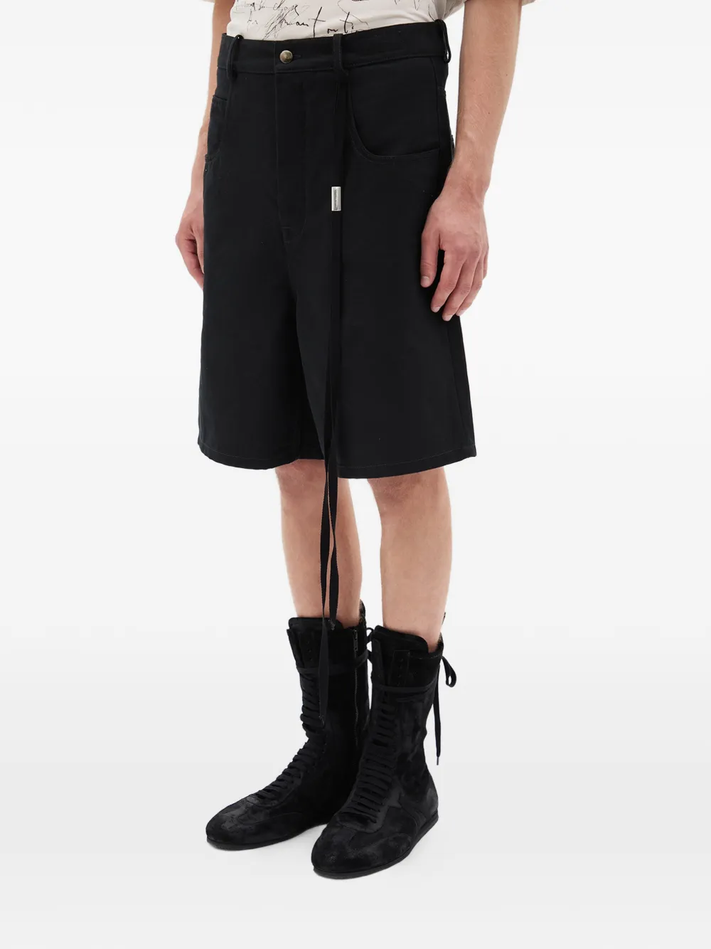  Ann Demeulemeester Narve Relaxed-fit Bermuda Shorts - Black 