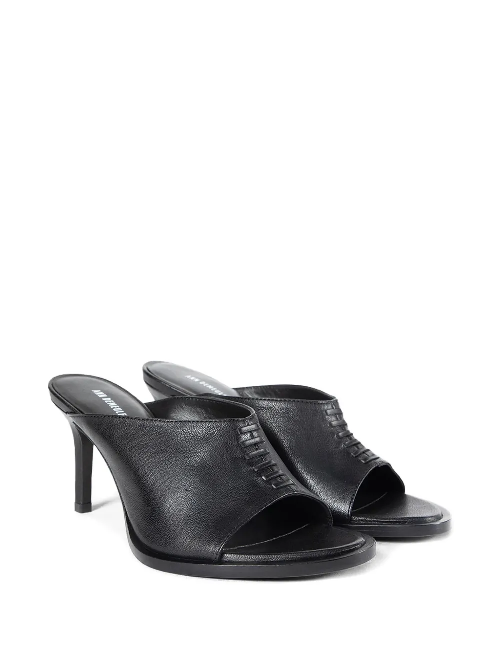 Ann Demeulemeester semi-glossy tanned leather pumps Zwart