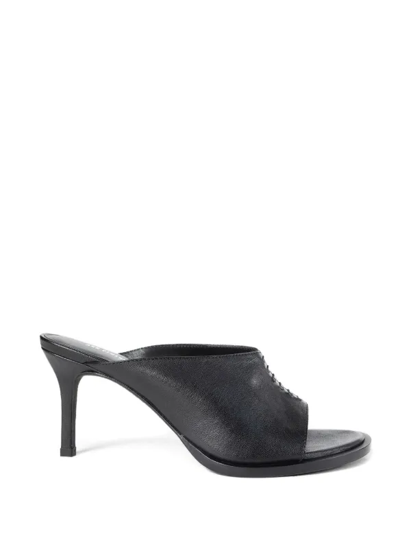 Ann Demeulemeester Semi-glossy Tanned Leather Pumps in Black