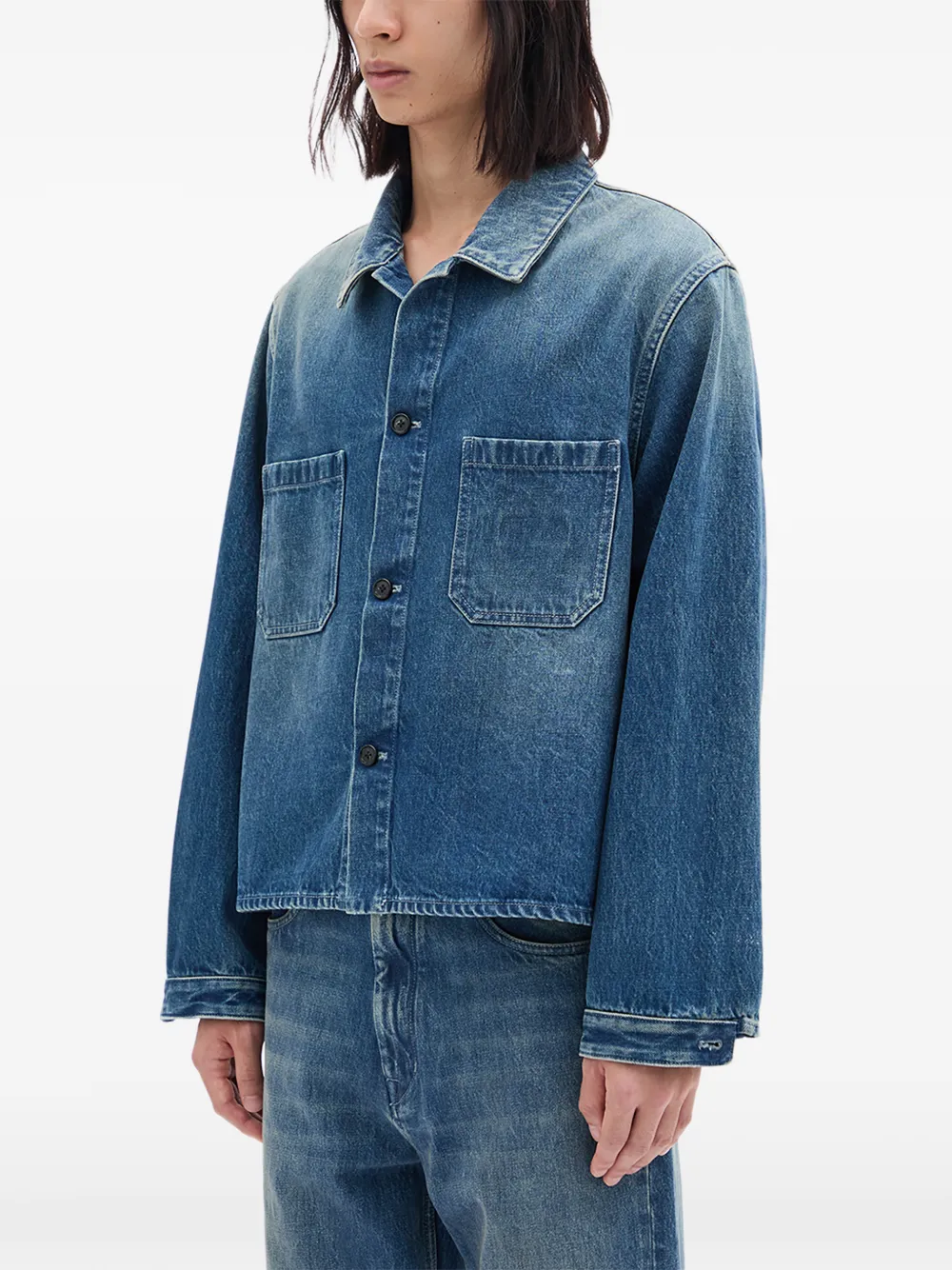  Ann Demeulemeester Juel Boxy-fit Denim Shirt - Blue 
