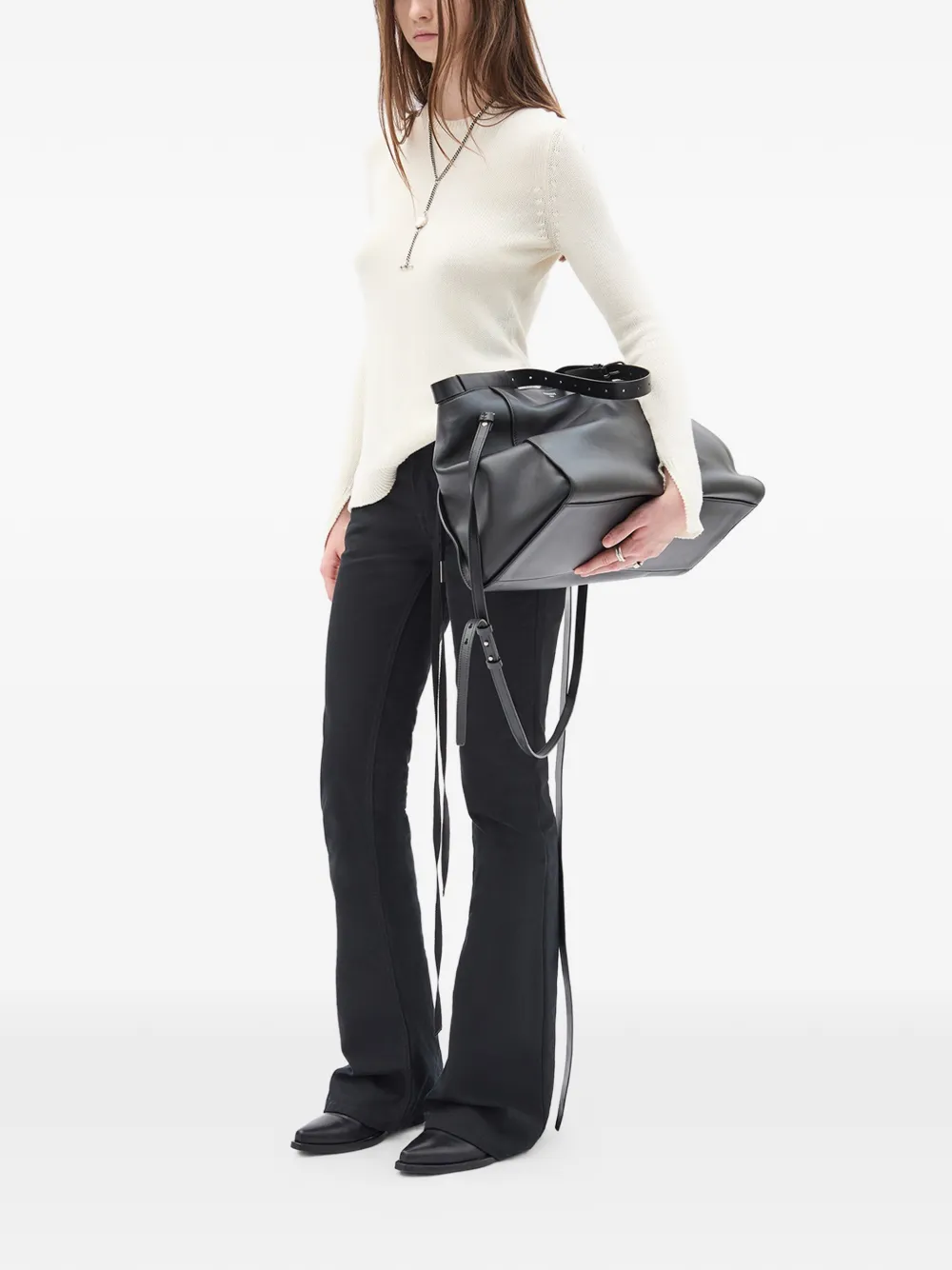  Ann Demeulemeester Weja Open-back Sweater - Neutrals 